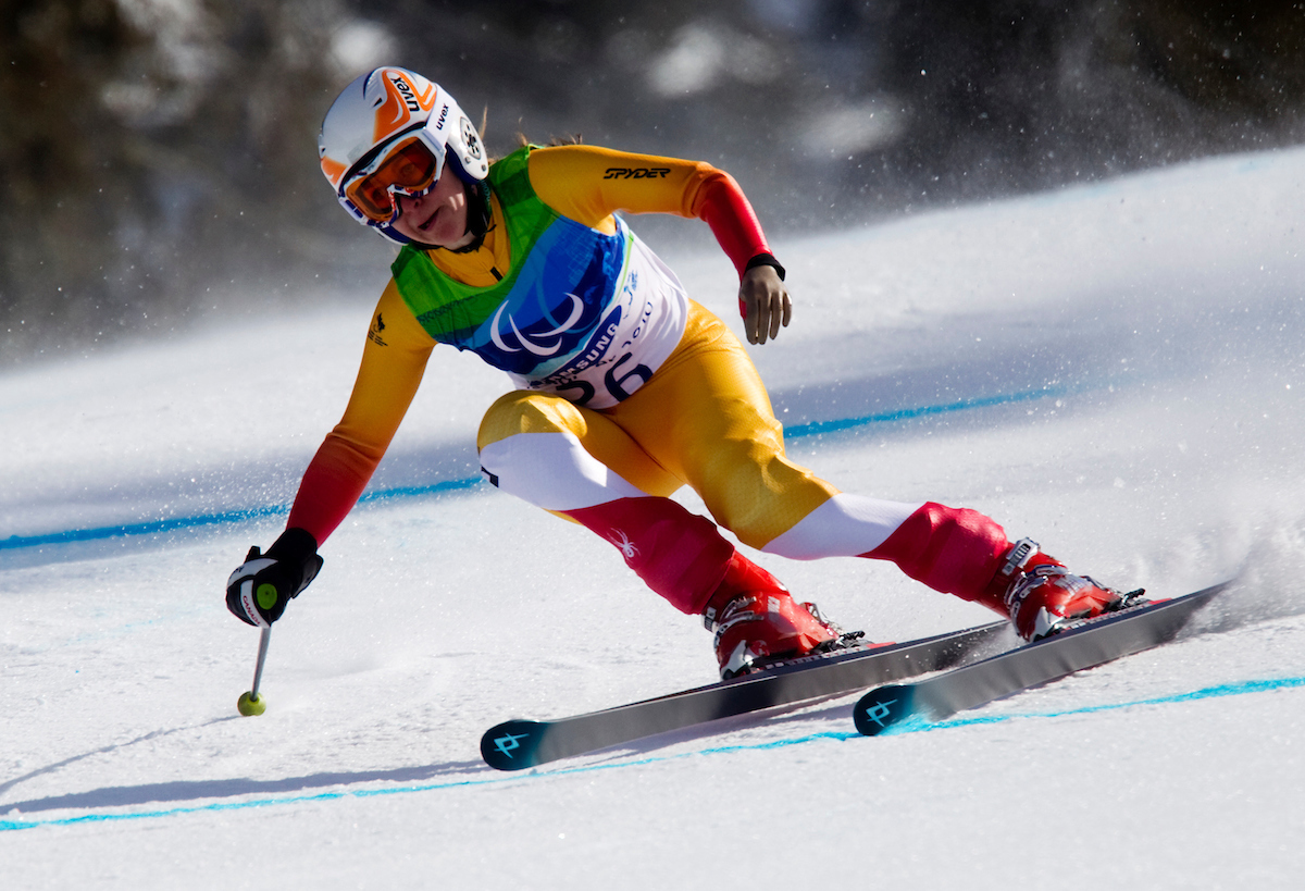 Lauren skiing