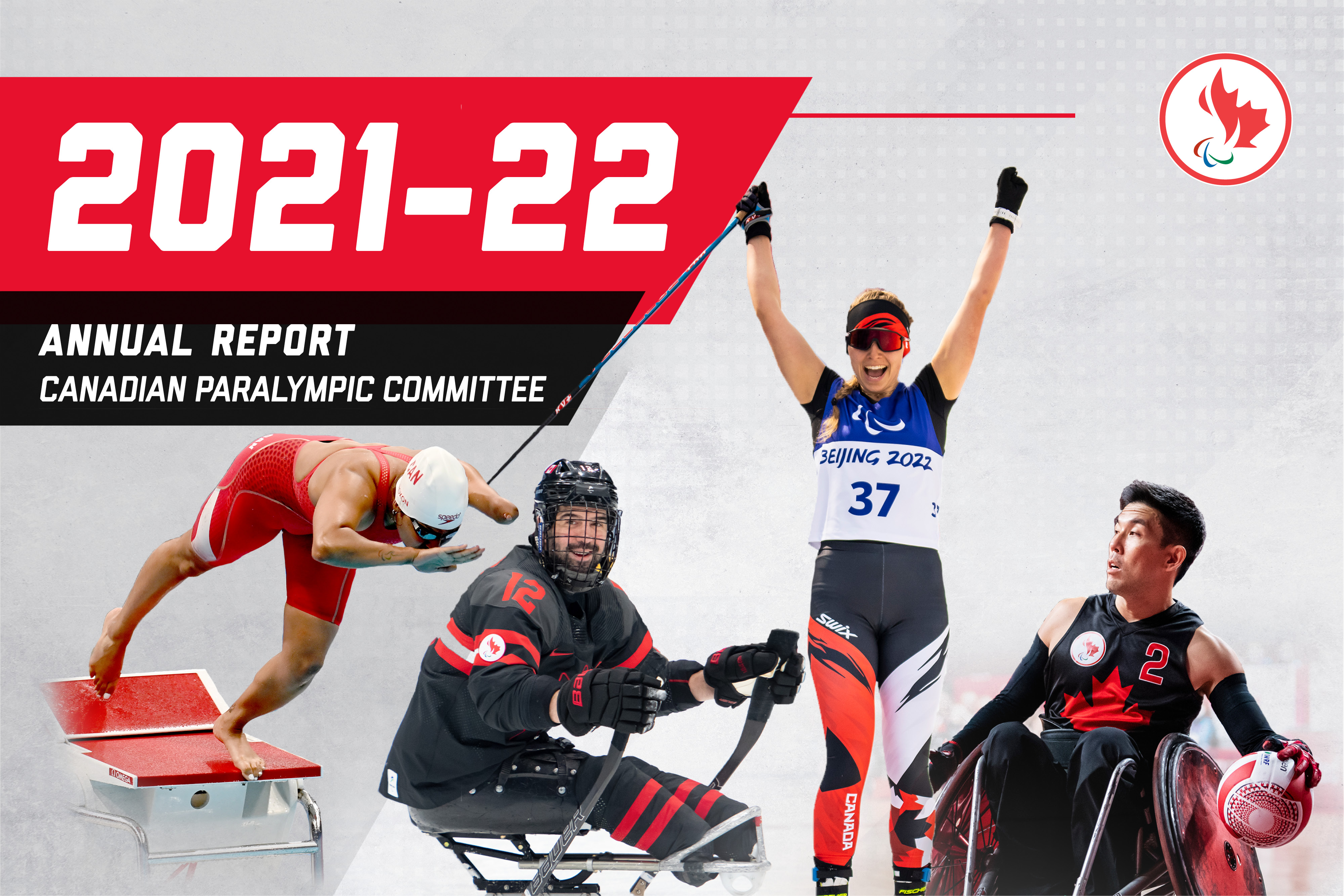 Cover of the 2021-22 CPC Annual Report with images of Katarina Roxon, Greg Westlake, Natalie Wilkie, and Travis Murao
