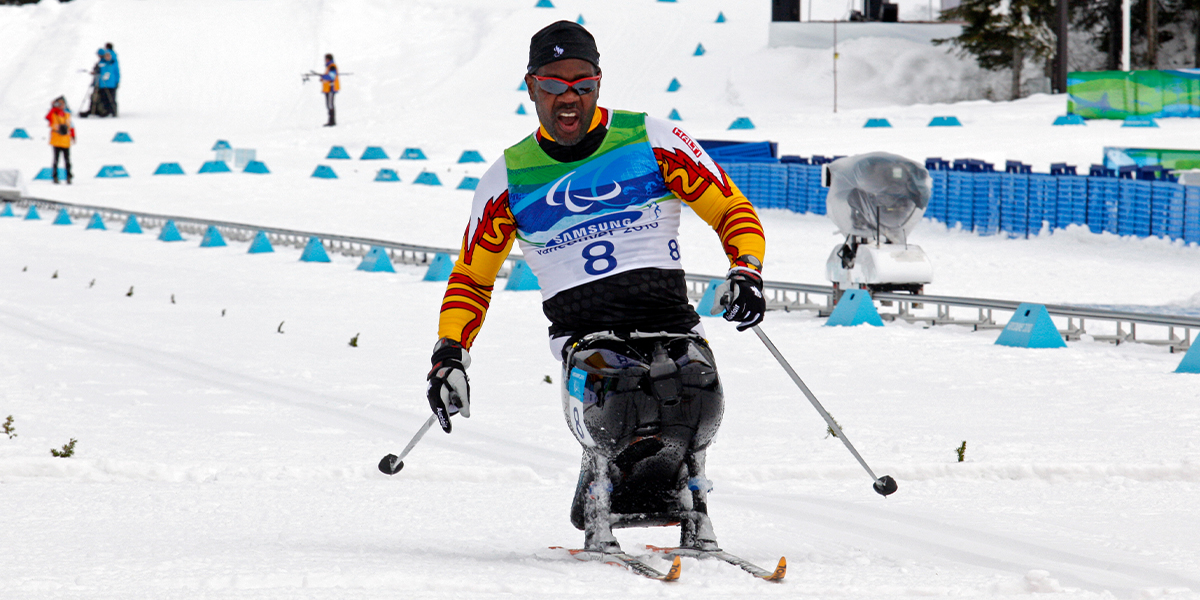 Lou Gibson competing at the Vancouver 2010 Paralympics.