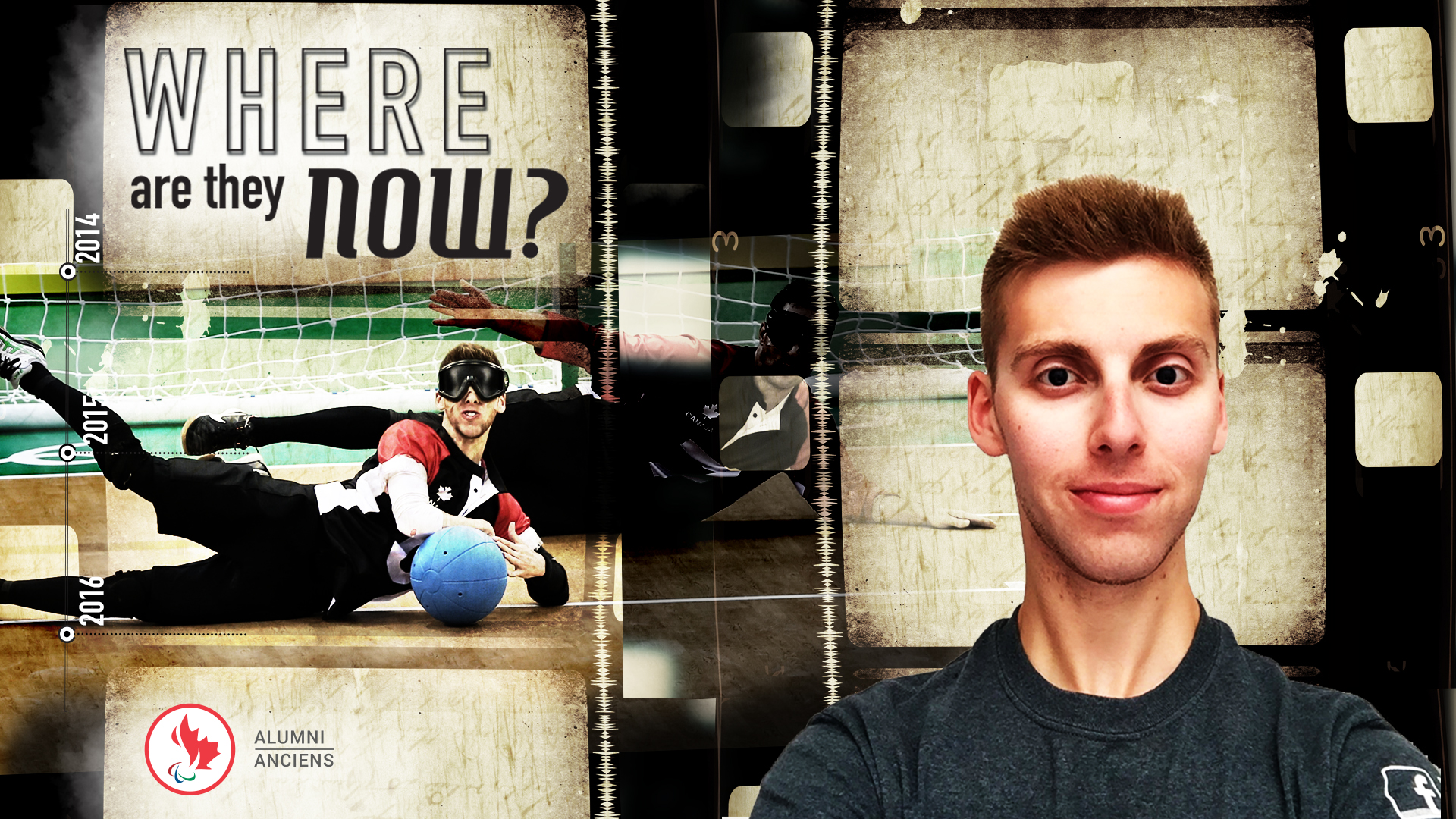 Where are they now alumni graphic featuring a photo of Simon Richard