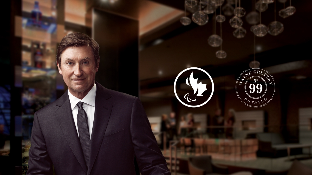 Wayne Gretzky of Wayne Gretzky Estates in an image with both the CPC and Wayne Gretzky Estates logo