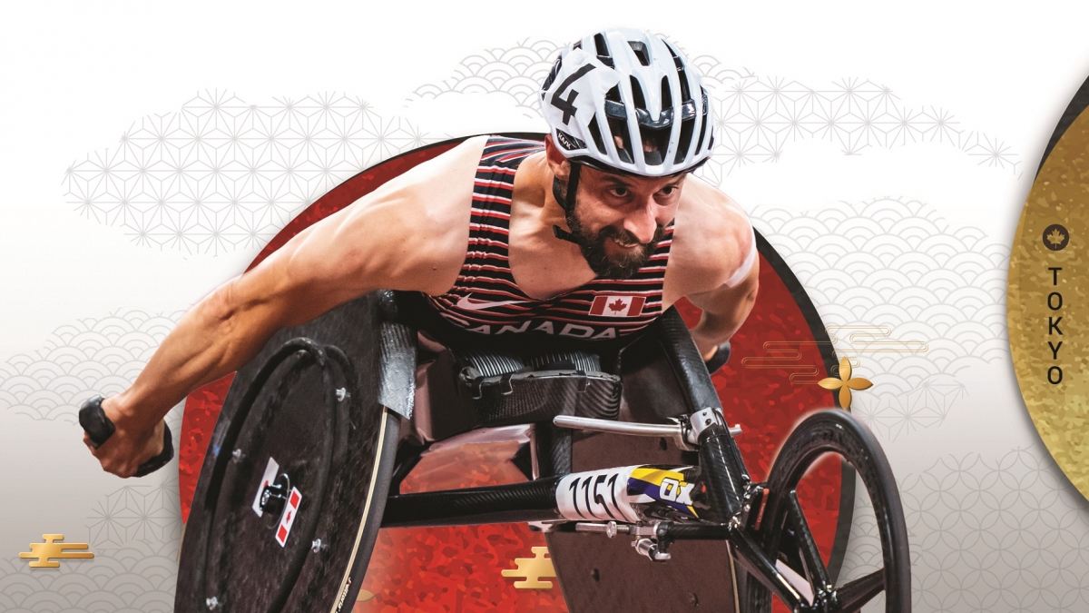 Wheelchair racer Brent Lakatos in action at the Tokyo 2020 Paralympic Games