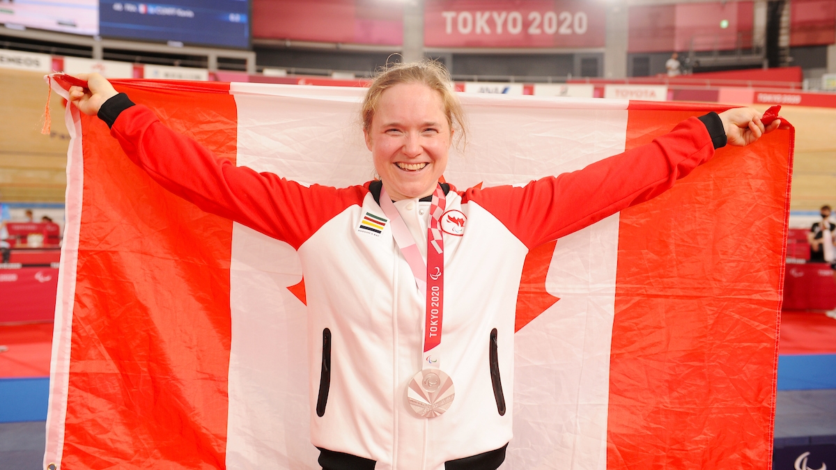 Kate O Brien with her silver medal