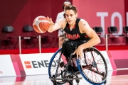 Vincent Dallaire in wheelchair basketball action