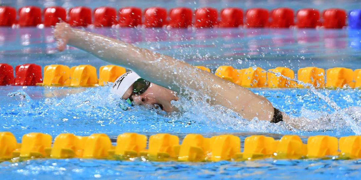 Arianna Hunsicker swims at the Parapan Ams in Lima