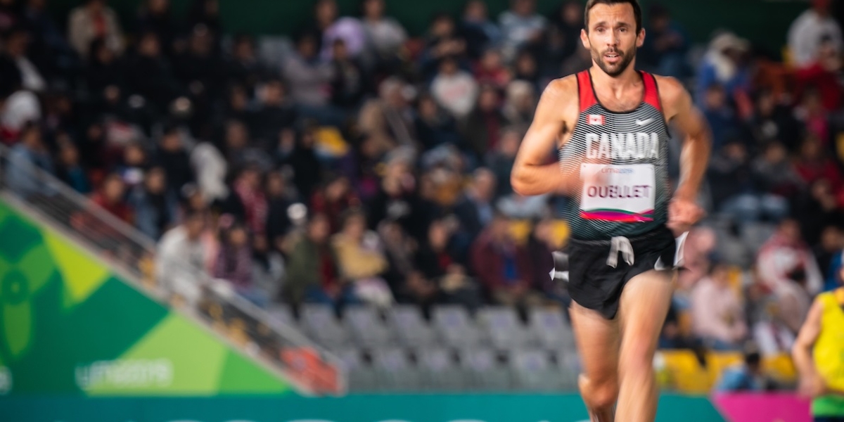 Guillaume Ouellet running at the Lima 2019 Parapan Am Games