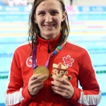 Angela with her medal in Lima