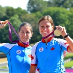 Robbi Weldon, with pilot Lyne Bessette, capture the Gold Medal in the Women's Individual B Road Race in the 2012 London Paralympics at Brands Hatch.