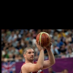 Adam holding the basketball
