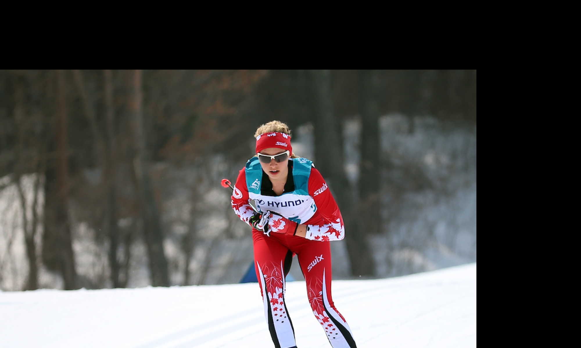 Natalie Wilkie skiing in PyeongChang
