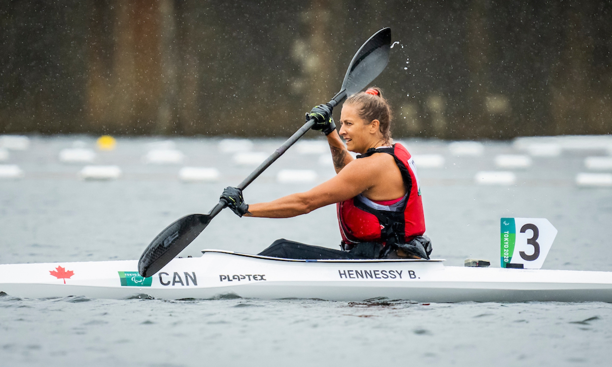 Brianna Hennessy in her kayak
