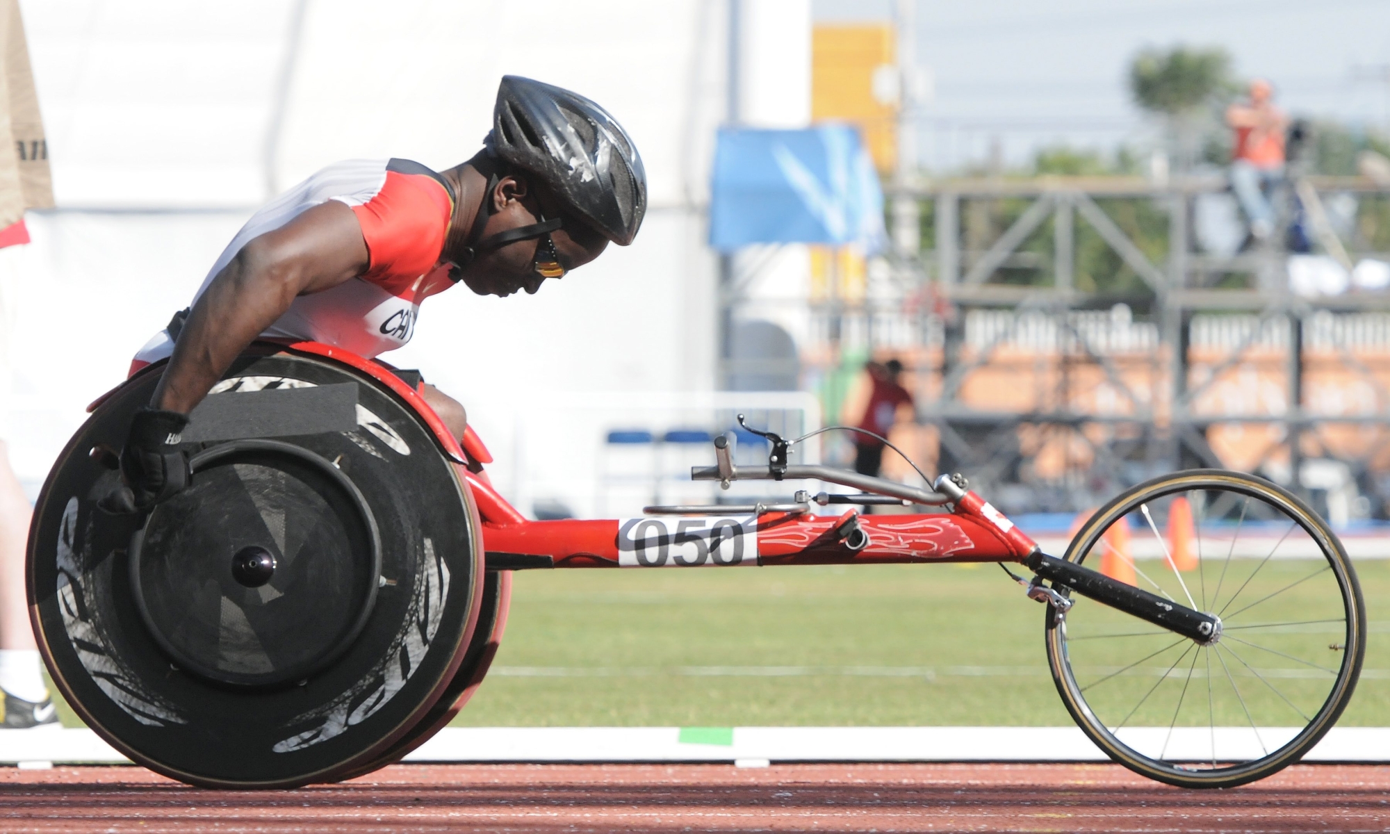 Athlete in a racing chair