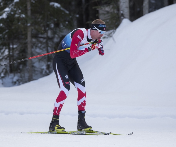 Mark Arendz in action at the 2019 World Para Nordic Skiing Championships