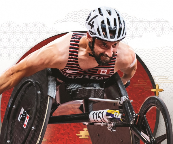 Wheelchair racer Brent Lakatos in action at the Tokyo 2020 Paralympic Games