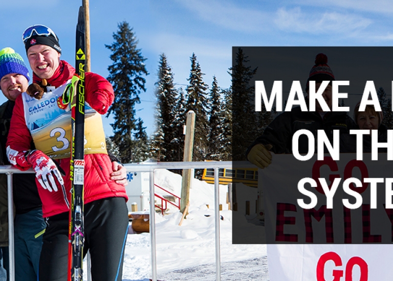 Make a lasting impact on the para sport system in Canada. Image of nordic athletes