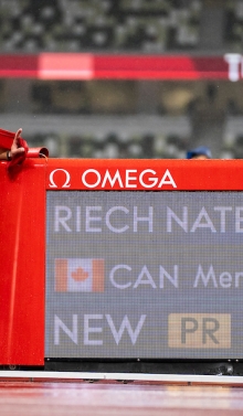 Riech celebrates after his paralympic record performance