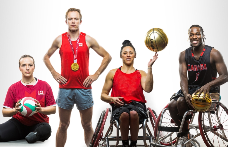 Heidi Peters, Nate Riech, Tara Llanes and Blaise Mutware, Paralympians