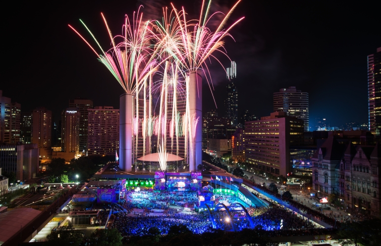 Toronto 2015 closing ceremonies fireworks