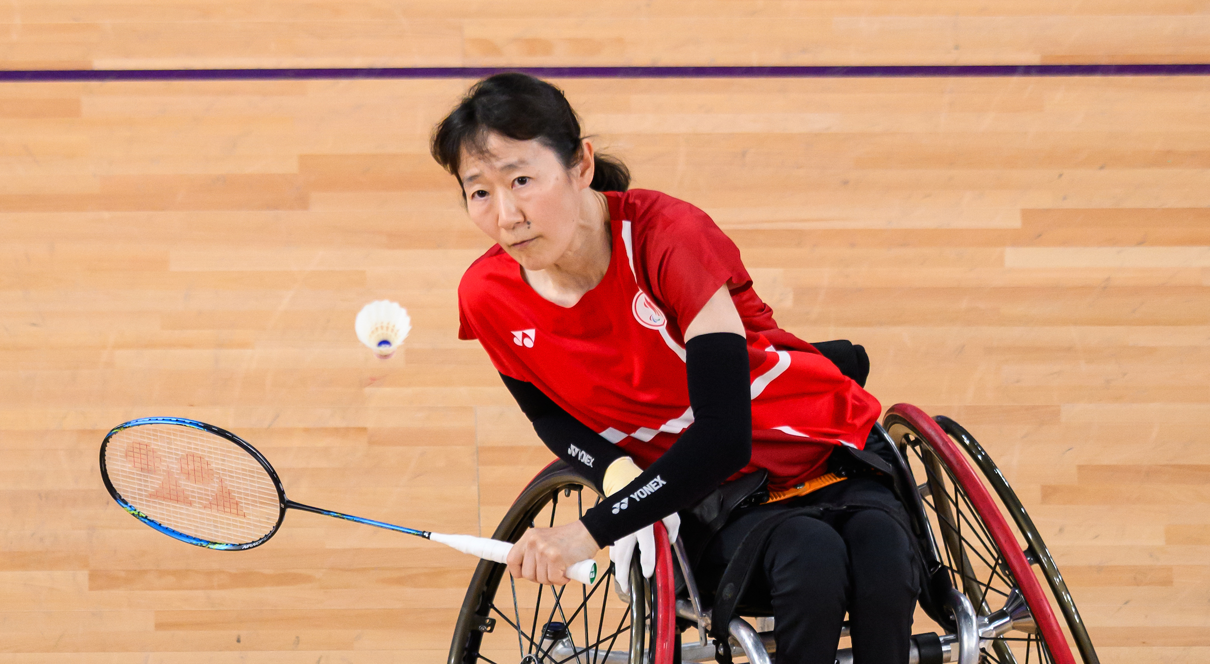 Yuka Chokyu competes in the Women’s Singles