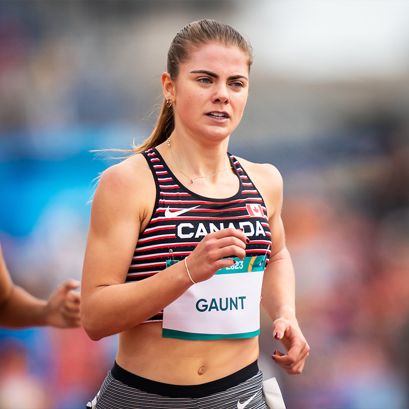Canadian Para athlete Keegan Gaunt competing at the Santiago 2023 Parapan American Games.