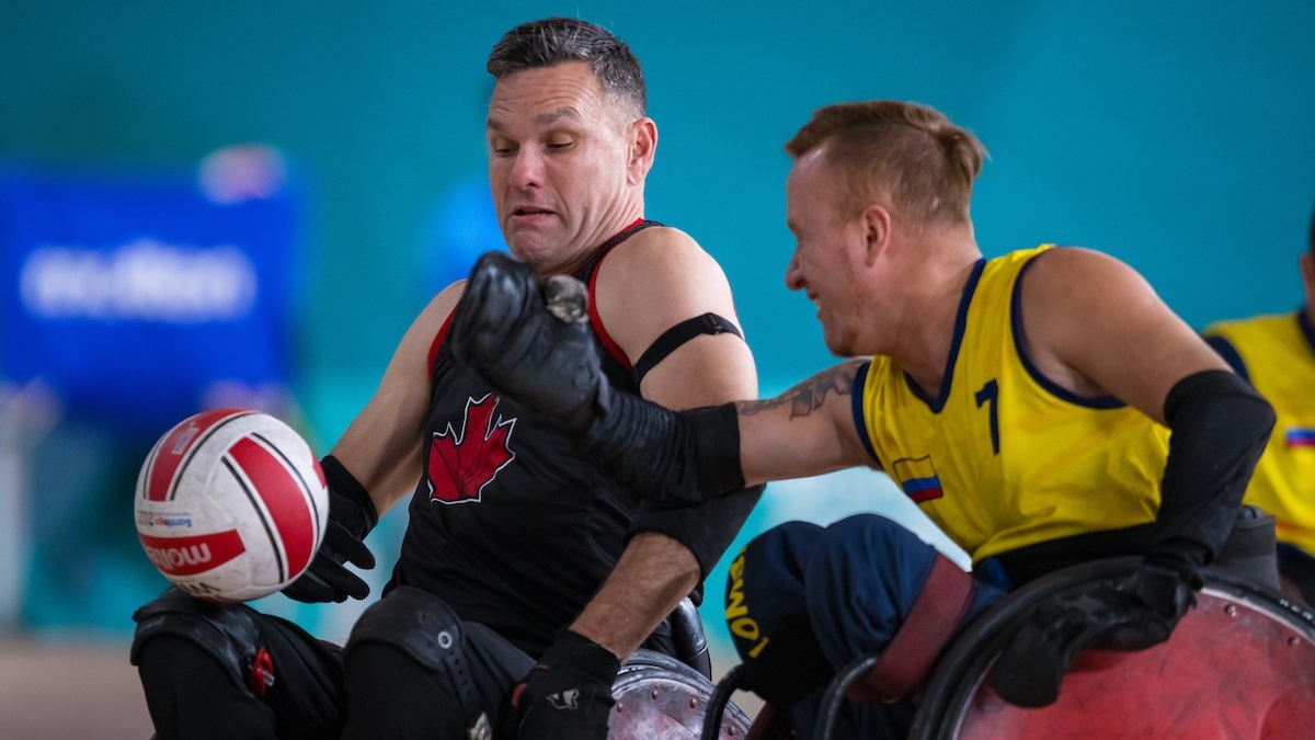 Mike Whitehead playing Wheelchair Rugby