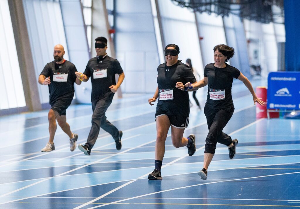 ParaTough Cup participants compete in the visually impaired run.