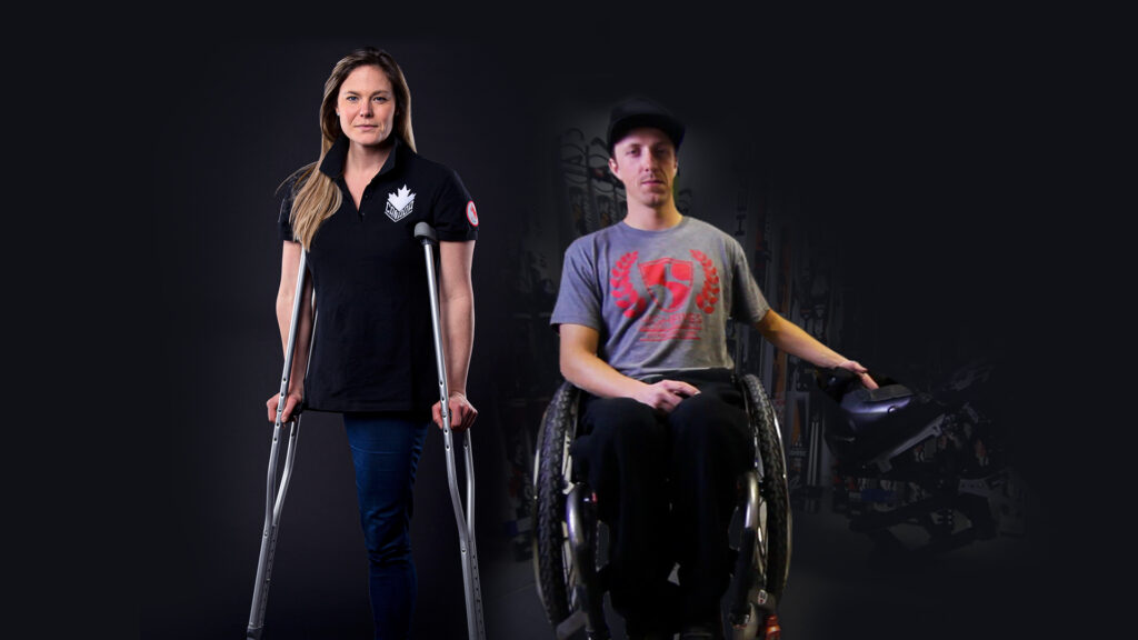 An image of Stephanie Dixon and Josh Dueck with a black background