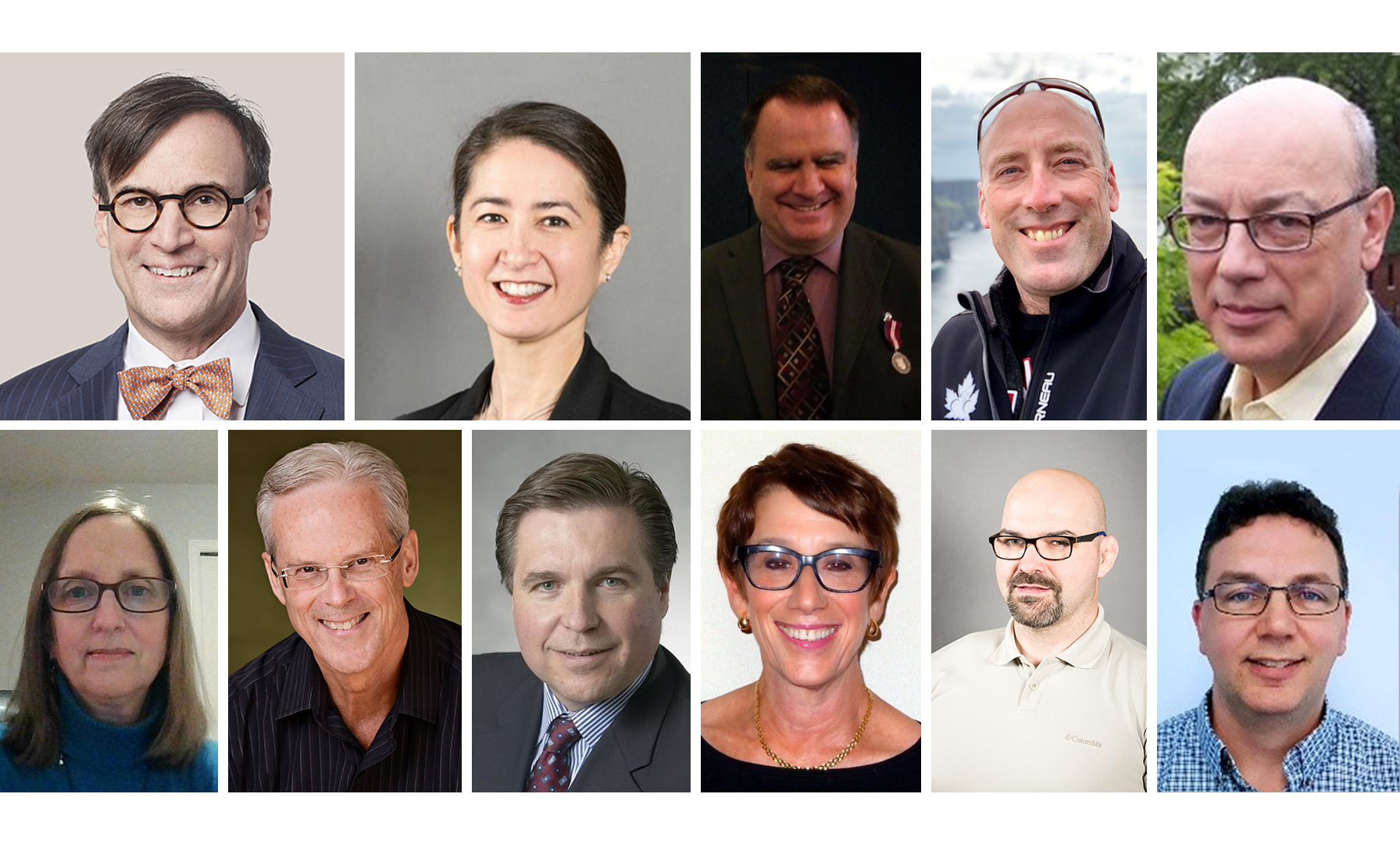 Headshots of the 11 members of the board of directors, all in business attire and plain backgrounds