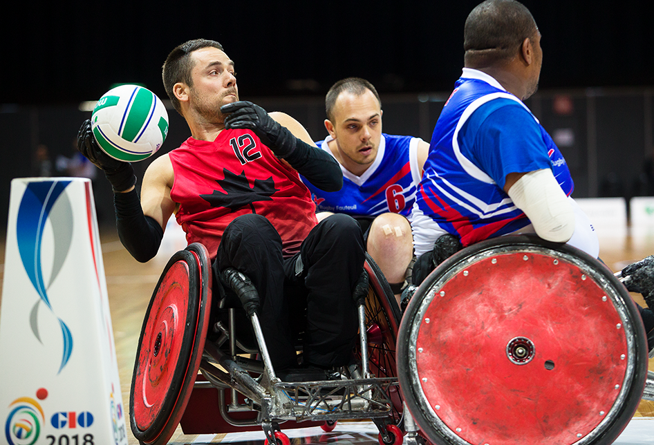 Patrice Dagenais in wheelchair rugby world championships action