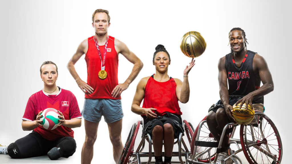 Heidi Peters, Nate Riech, Tara Llanes and Blaise Mutware, Paralympians