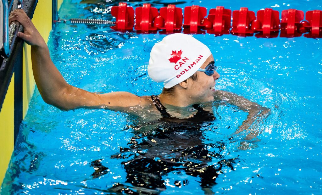 Myriam Soliman in the Lima 2019 pool.