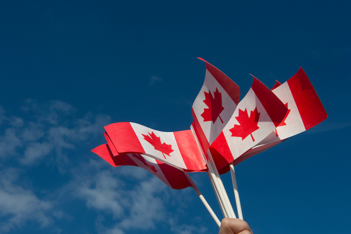 Canada flags