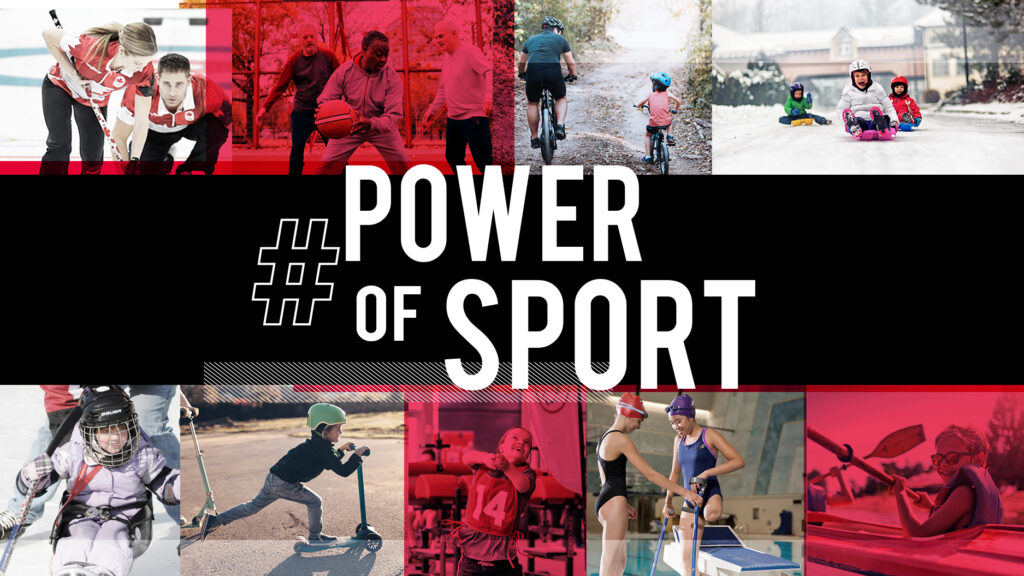 A graphic showing different sport examples for #PowerOfSport
