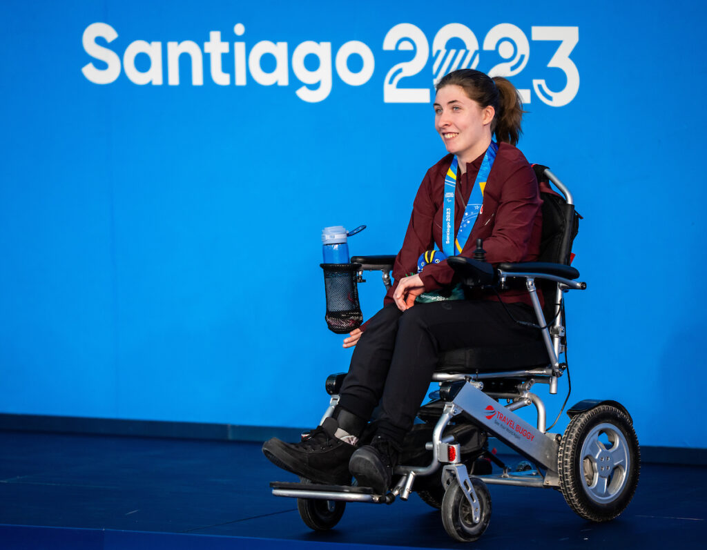 Jordan Tucker with her bronze medal