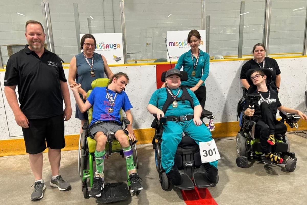 Athletes at the 2024 Boccia Blast event.