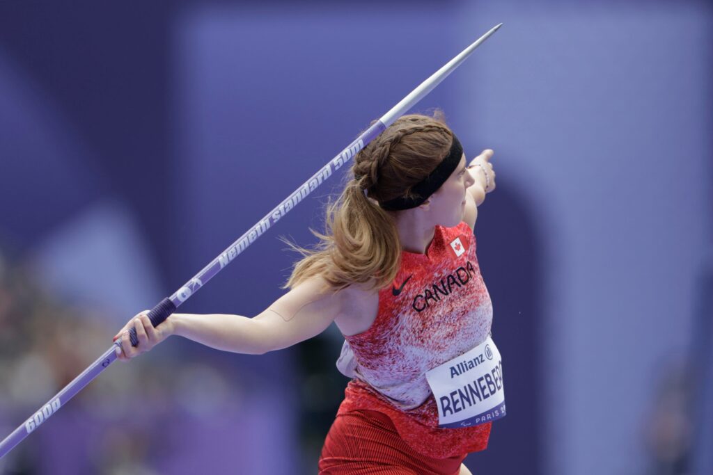 Renneberg throws a javelin