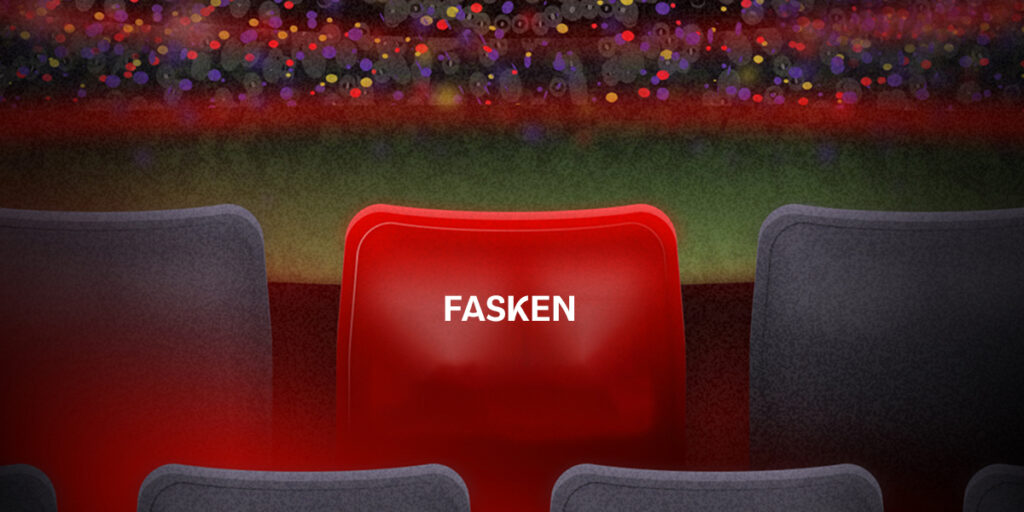 IGNITE The Light virtual seat graphic that reads FASKEN