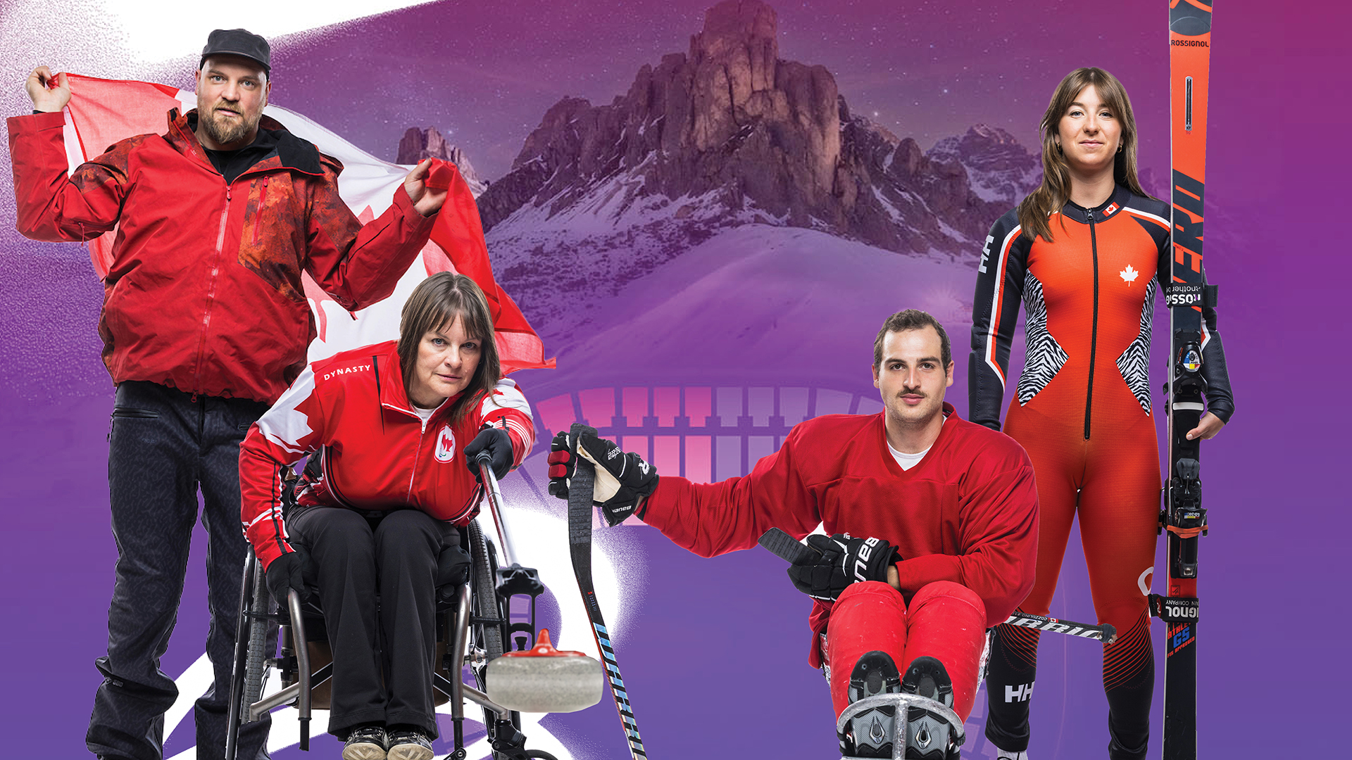 Paralympian action shots edited into a graphic