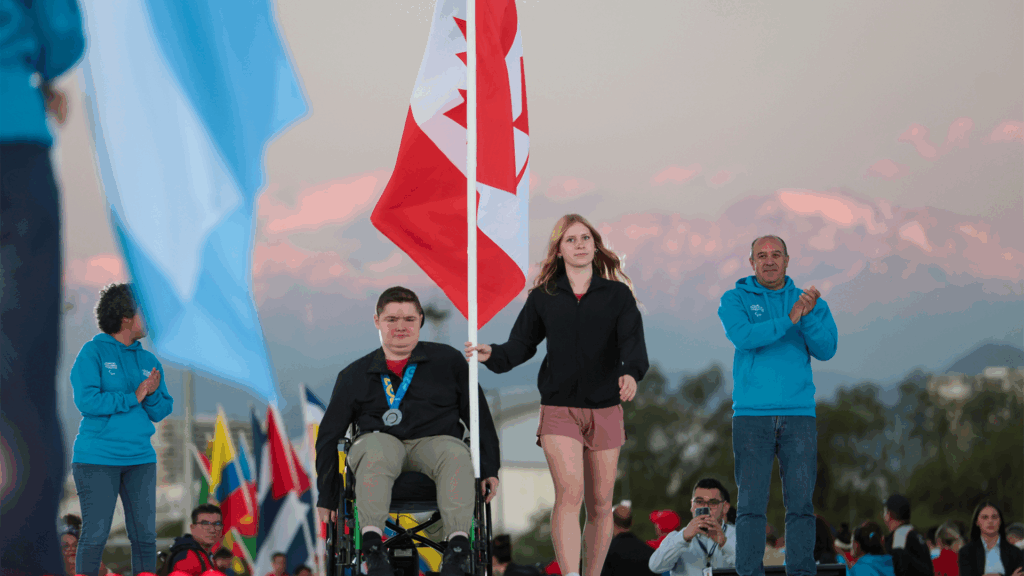 Flag bearers at the Santiago Youth Para Pan Games