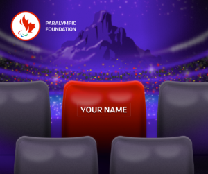A graphic showing a seat with "Your Name"