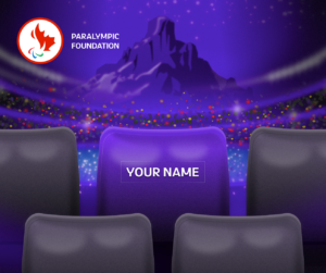 A graphic showing a seat with "Your Name"