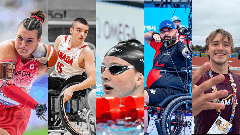 Collage of all the athletes into one photo banner