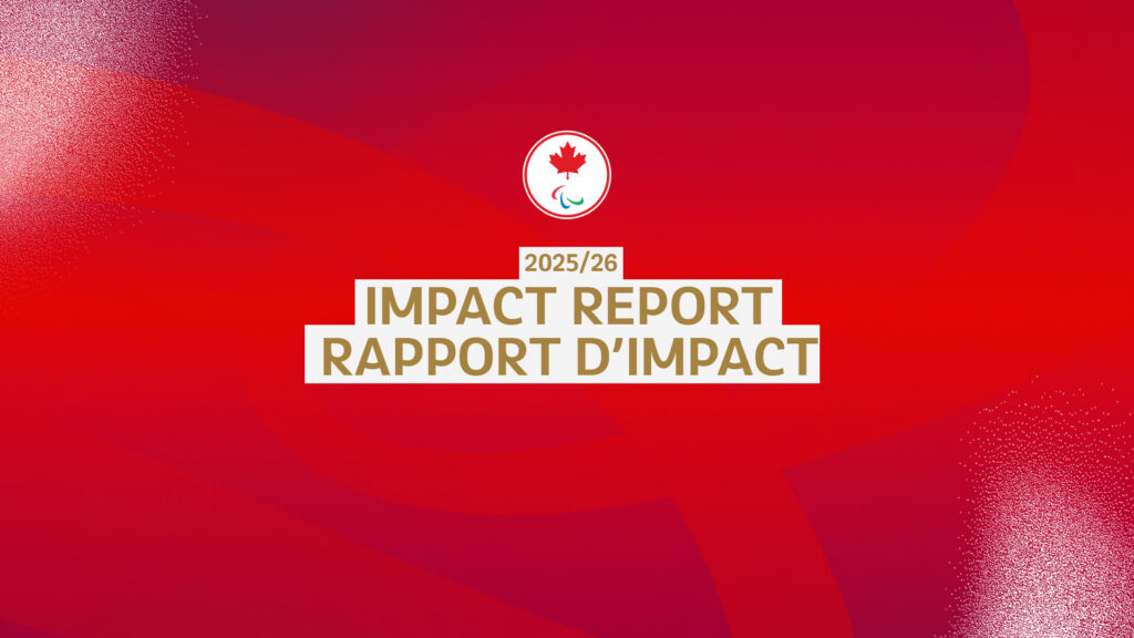 Red graphic that reads '2025-26 Impact report'